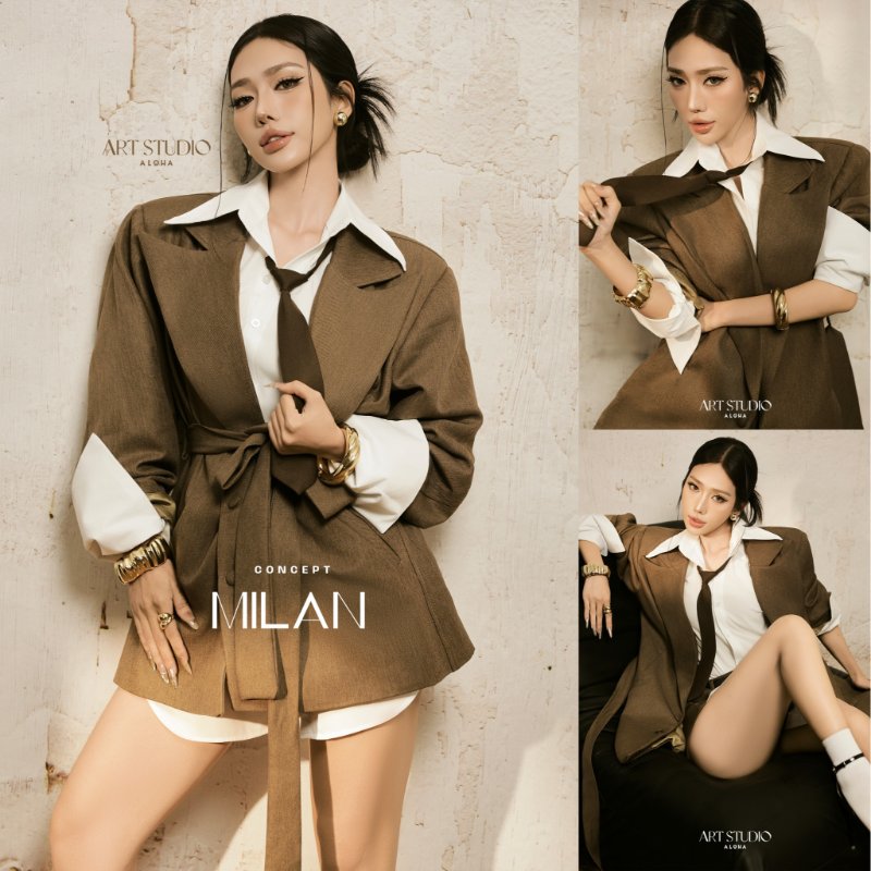 Dáng chụp doanh nhân đứng quyền lực với bộ suit