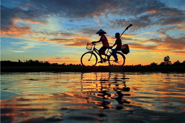 Hình nền phong cảnh thiên nhiên làng quê