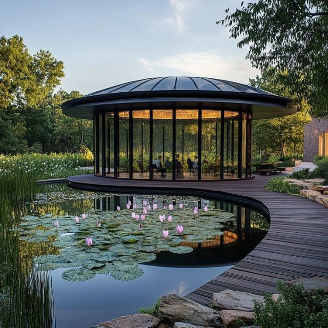 Ảnh ngôi nhà sang trọng nằm giữa thiên nhiên tuyệt đẹp