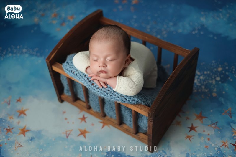 Nôi mây, giỏ mây và giường mini decor chụp newborn
