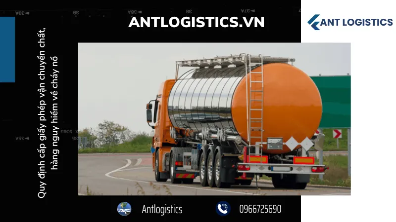 Quy định cấp giấy phép vận chuyển chất, hàng nguy hiểm về cháy nổ