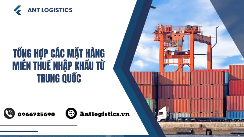 Tổng hợp các mặt hàng miễn thuế nhập khẩu từ Trung Quốc mới nhất hiện nay