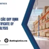 COA là gì Các quy định về Certificate Of Analysis