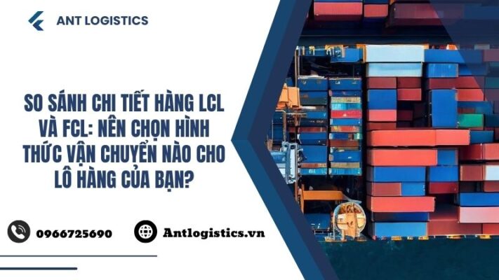 So sánh chi tiết hàng LCL và FCL Nên chọn hình thức vận chuyển nào cho lô hàng của bạn