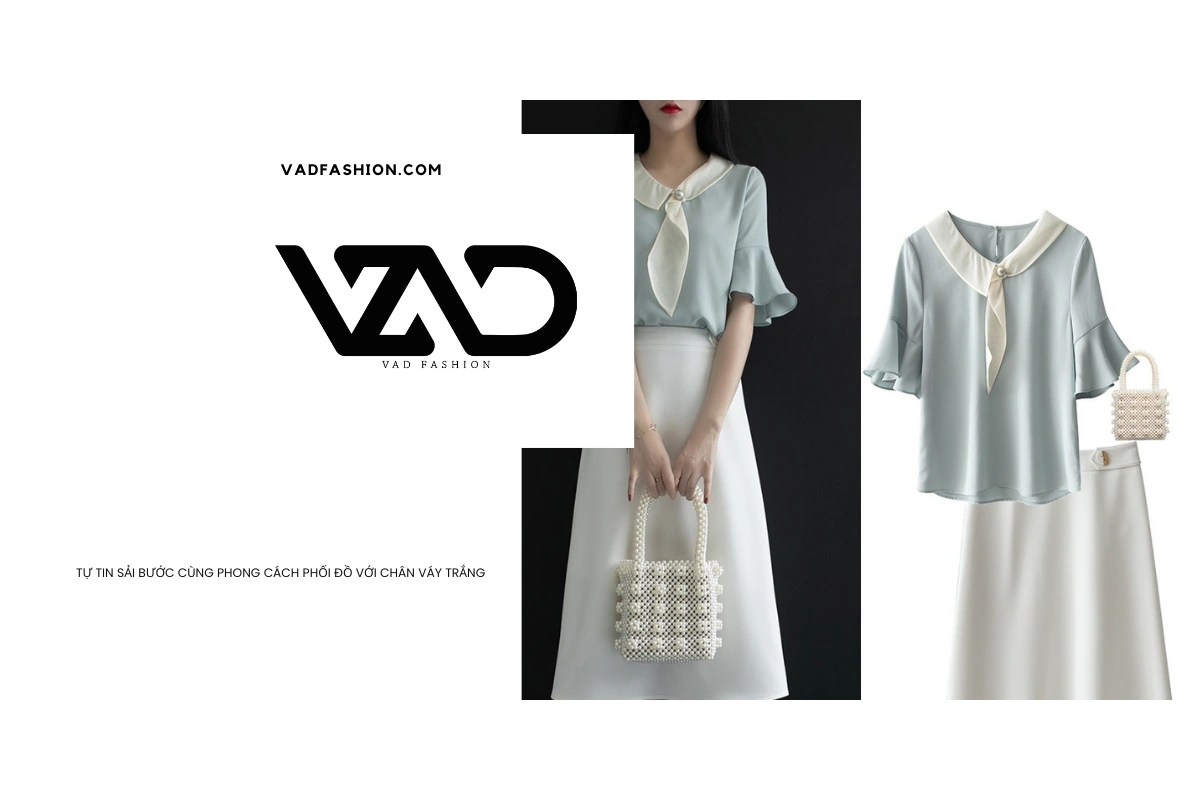 Chân váy trắng dễ kết hợp với nhiều màu sắc