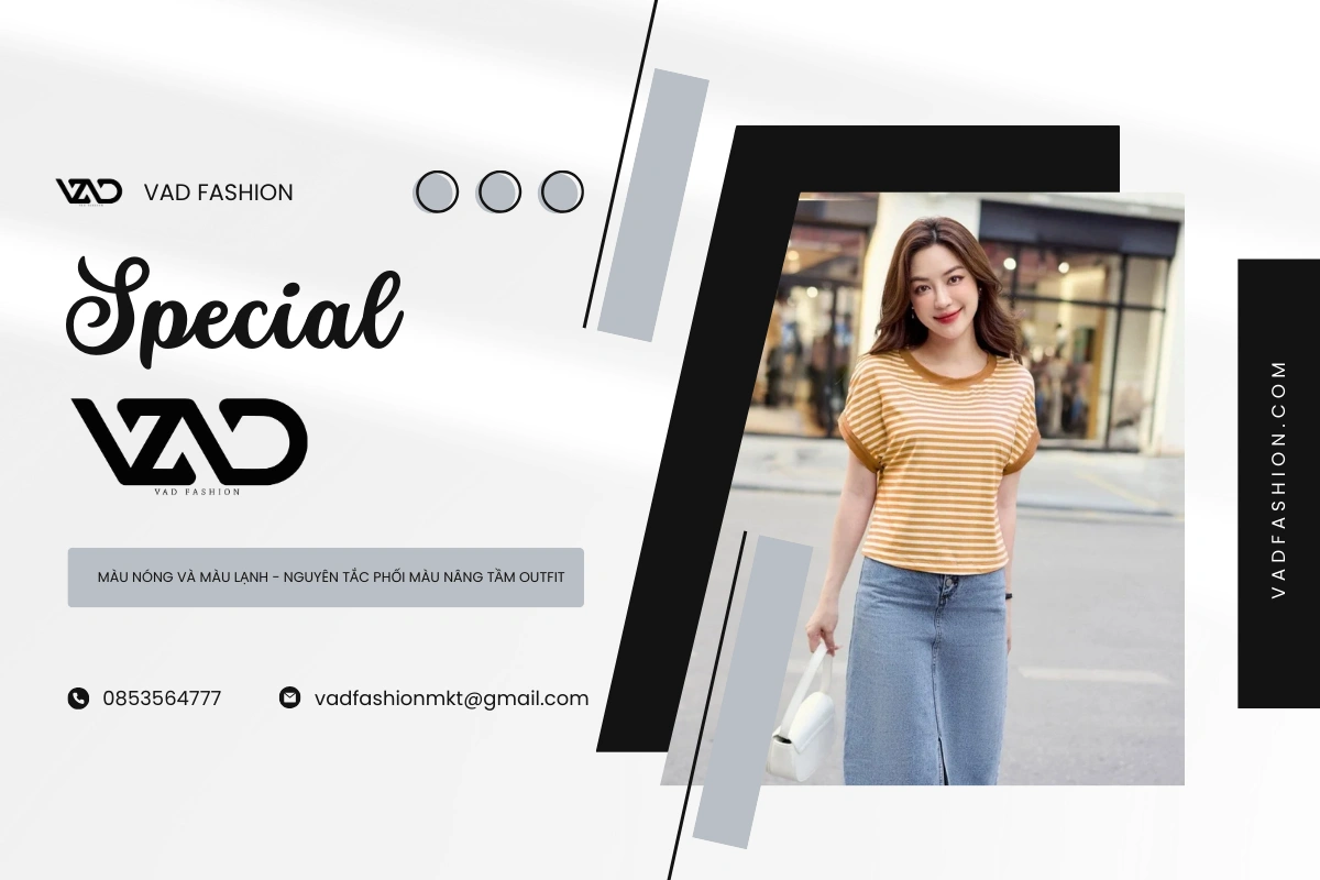 Màu nóng và lạnh dễ dàng trung hòa khi phối đồ giản đơn