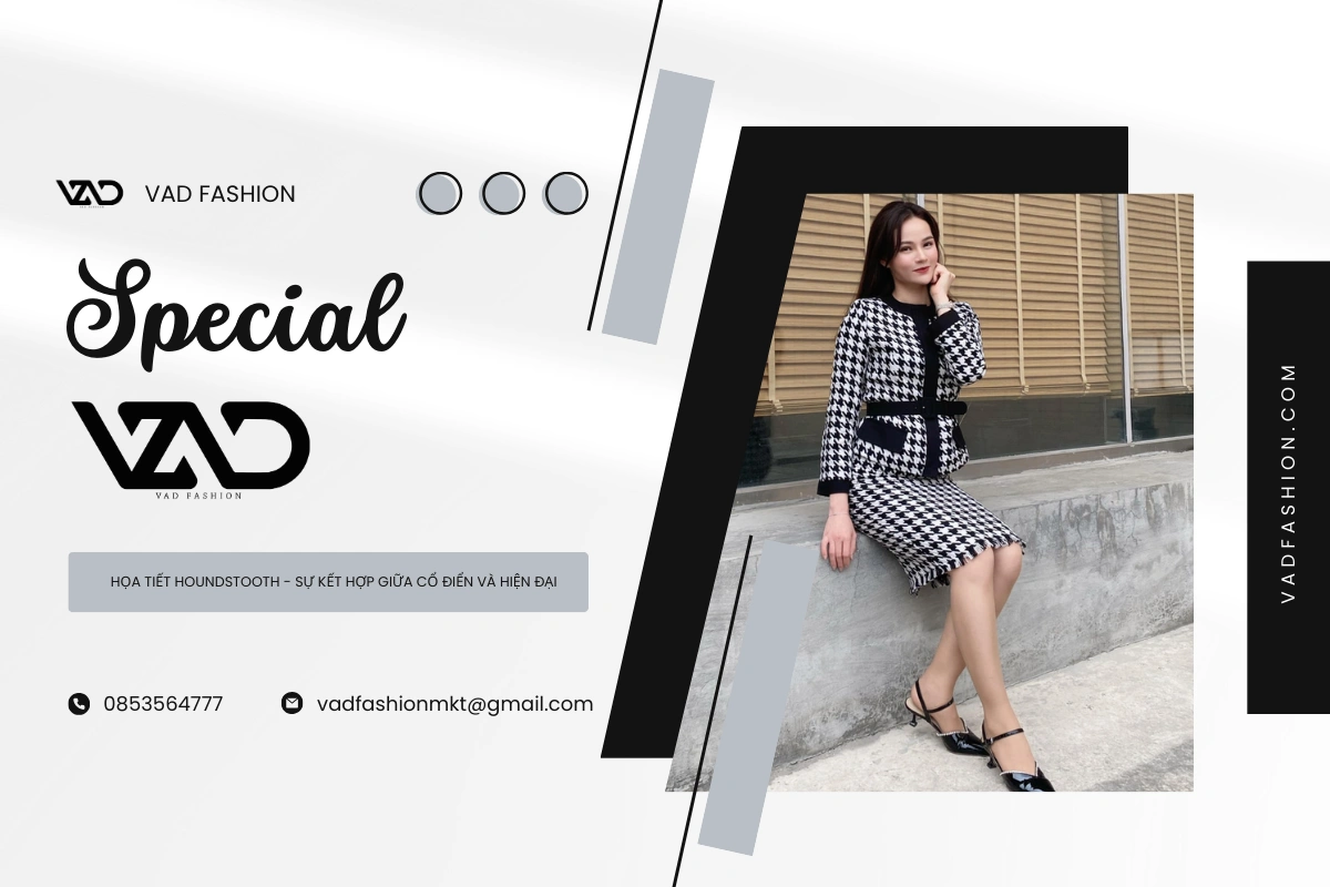 Họa tiết Houndstooth trở thành một biểu tượng của sự sang trọng và quý phái