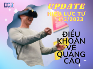 upadte điều khoản vè quảng cáo