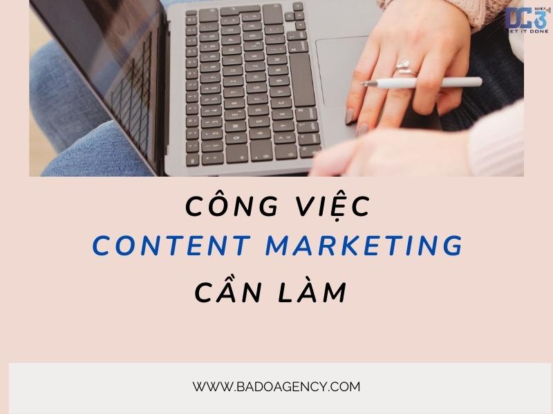 Công việc content marketing cần làm