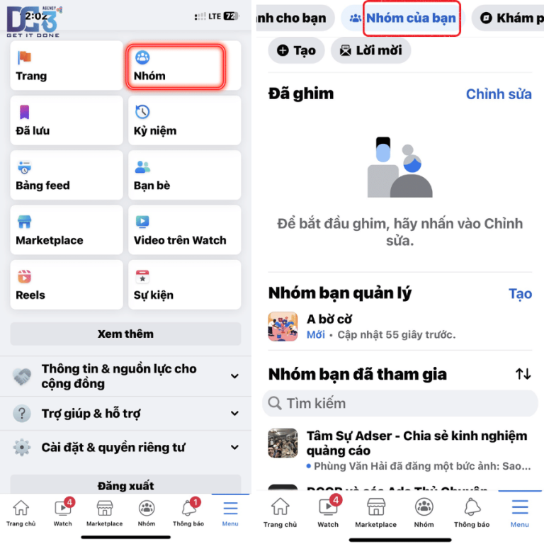 đổi tên nhóm facebook bằng điện thoại