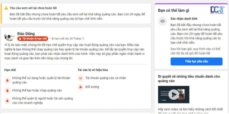 xác nhận danh tính