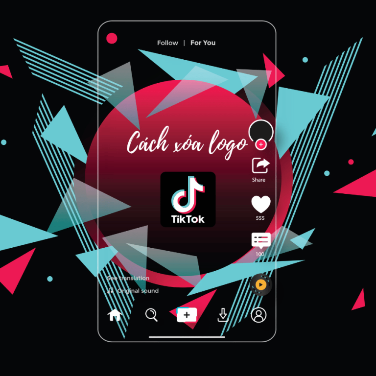xóa logo tiktok
