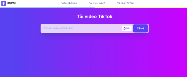 xóa logo tiktok bằng SSSTikTok