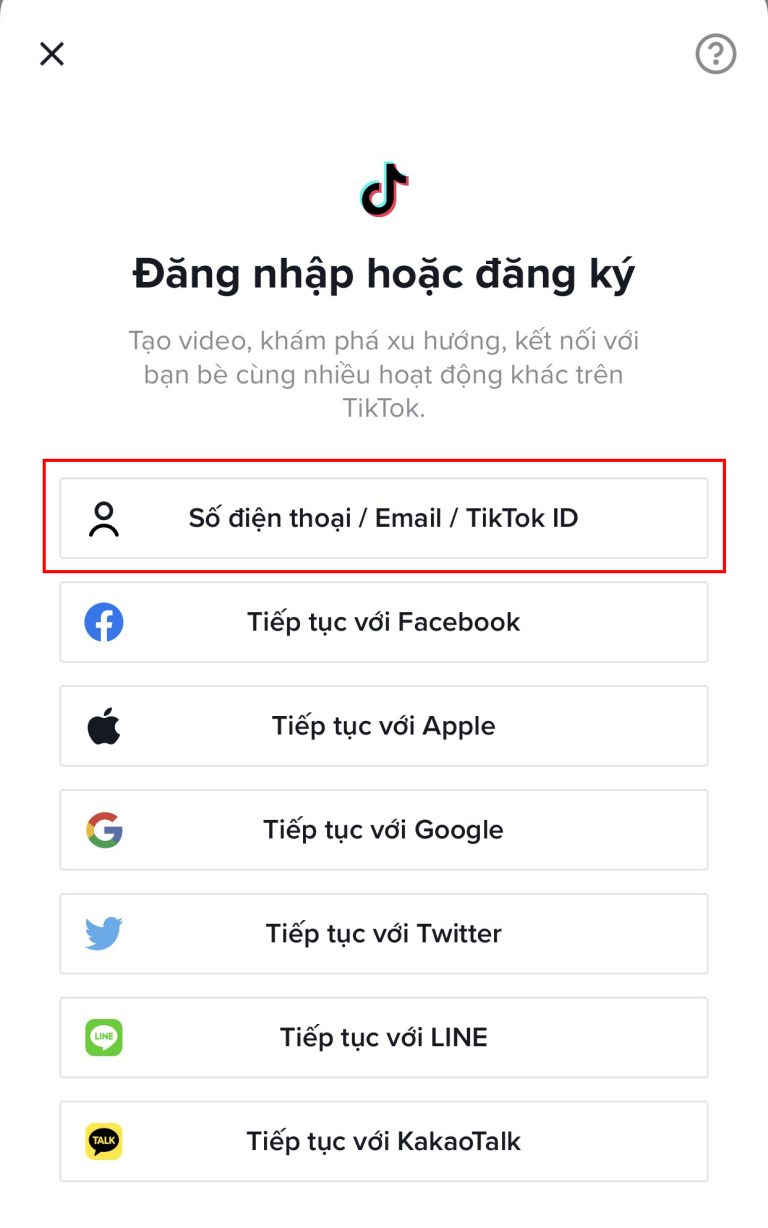 đăng kí tài khoản tiktok bằng sđt