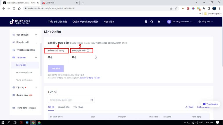 cách rút tiền từ tiktok