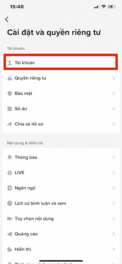 thay đổi ngày sinh trên tiktok