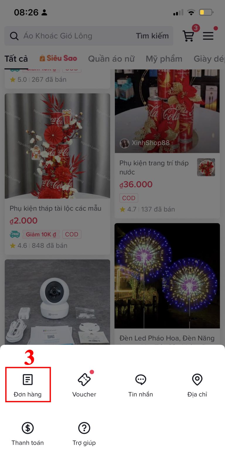 cách xem giỏ hàng trên tiktok