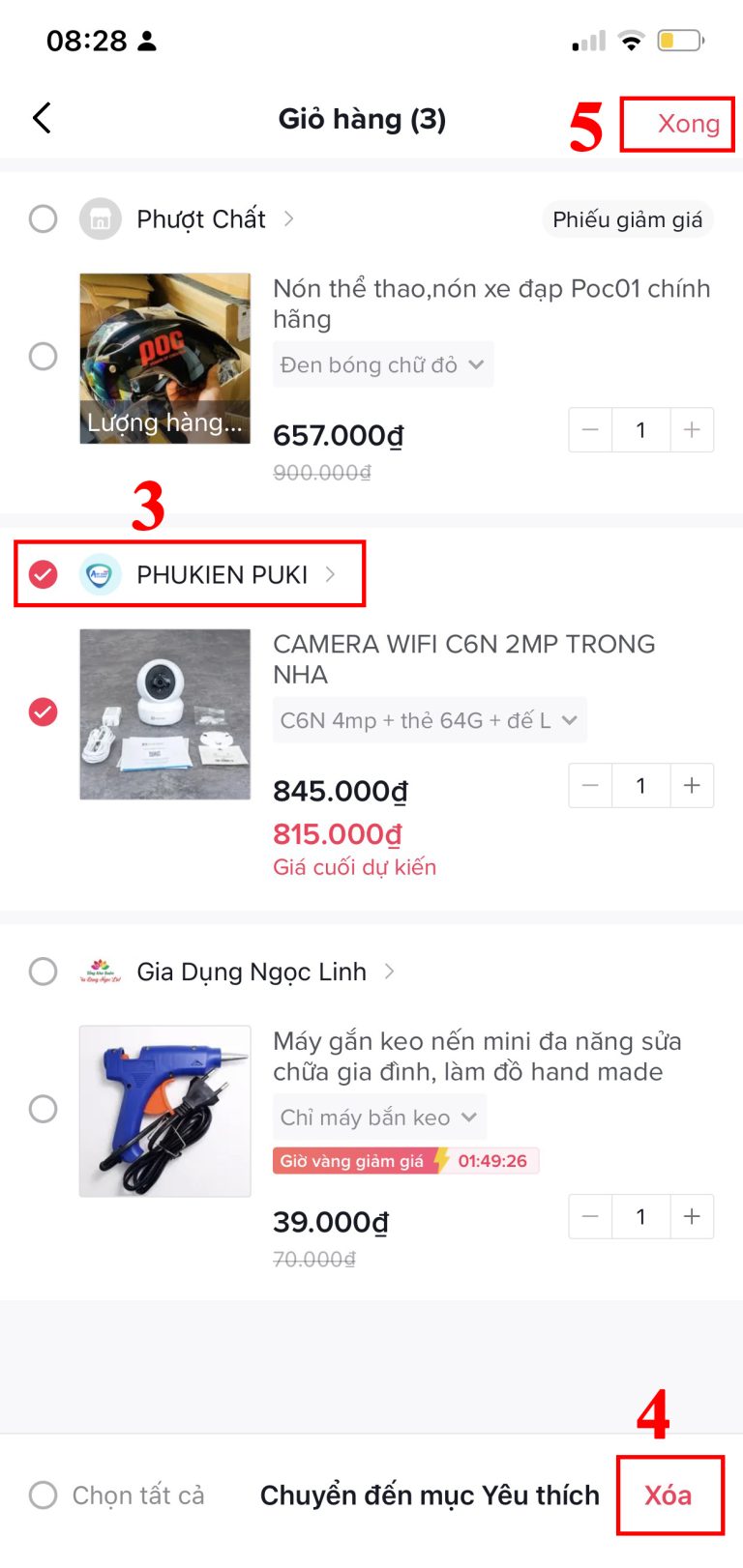 cách xem giỏ hàng trên tiktok