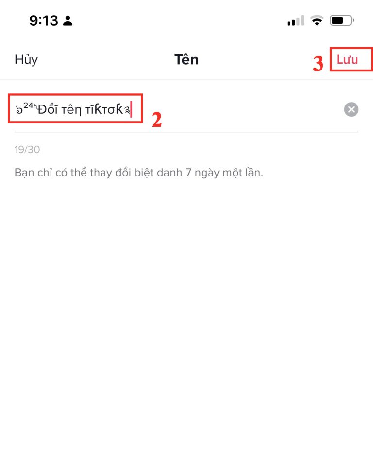 đổi tên tiktok