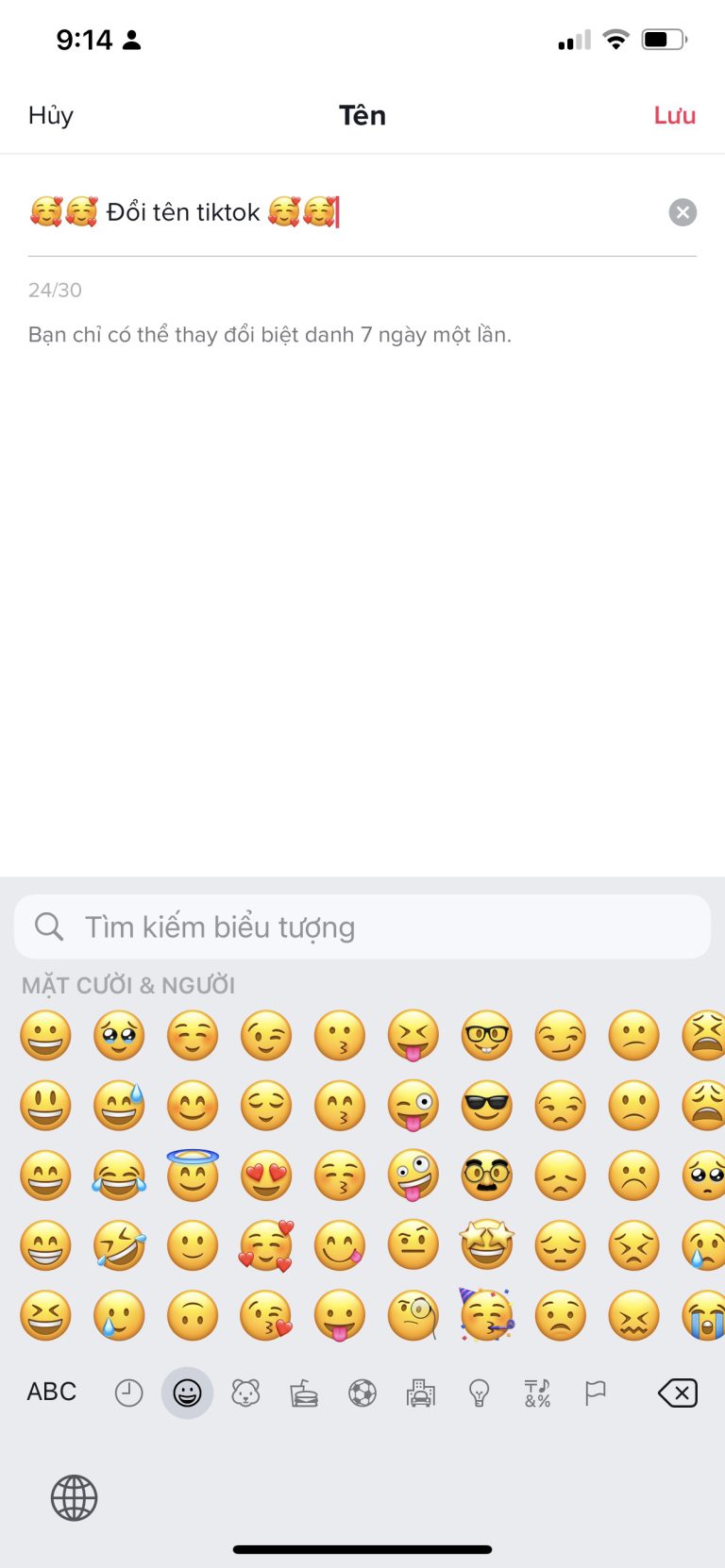 đổi tên tiktok