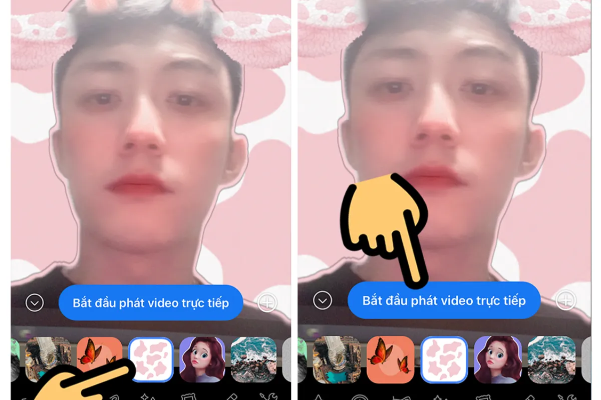 Cách sử dụng hiệu ứng lấp lánh trong livestream Facebook