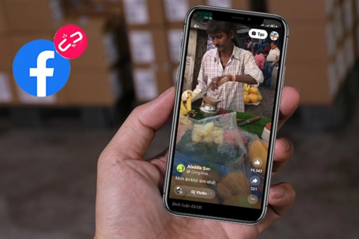 Trong menu, bạn sẽ thấy Reels ở phía trên bên trái.