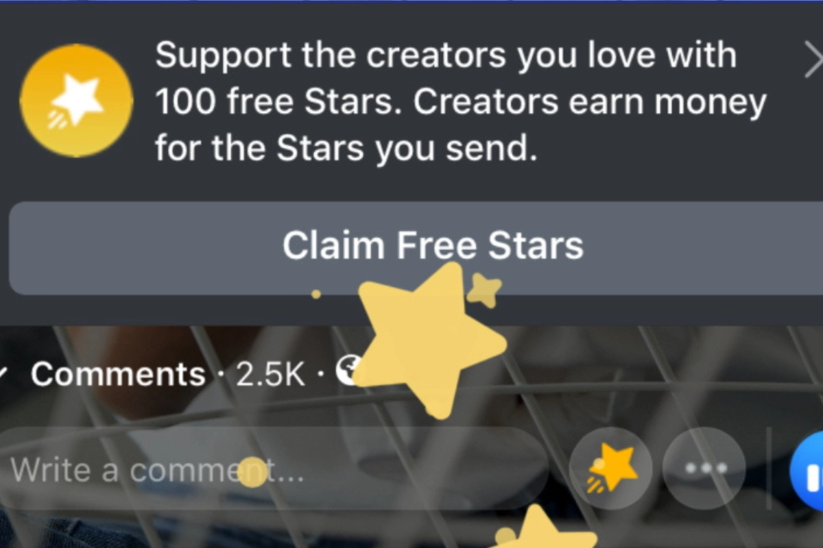 Khi kích hoạt tính năng sao Facebook, người xem có thể mua sao và tặng chúng cho streamer ngay trong livestream.