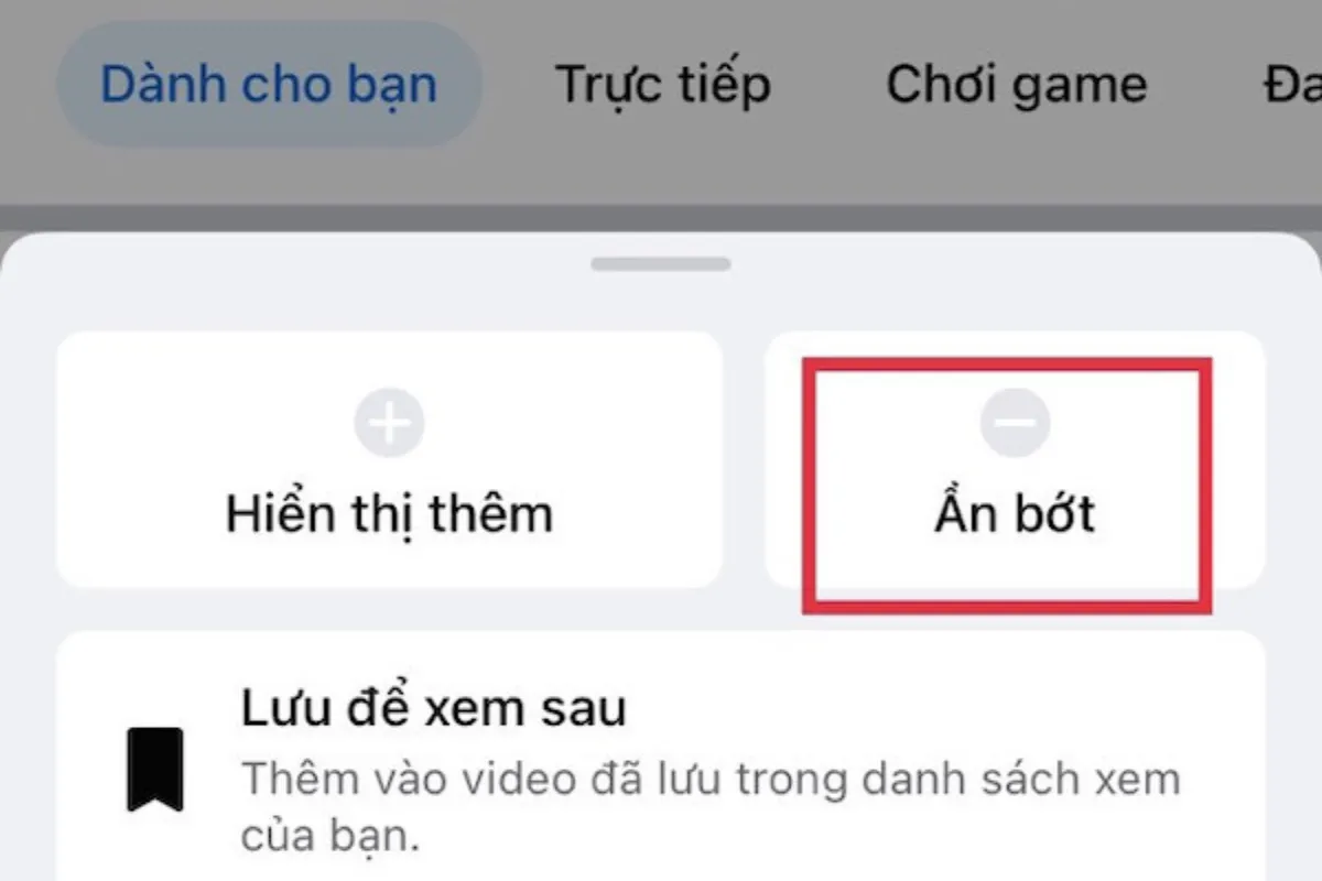 ẩn Facebook Reels