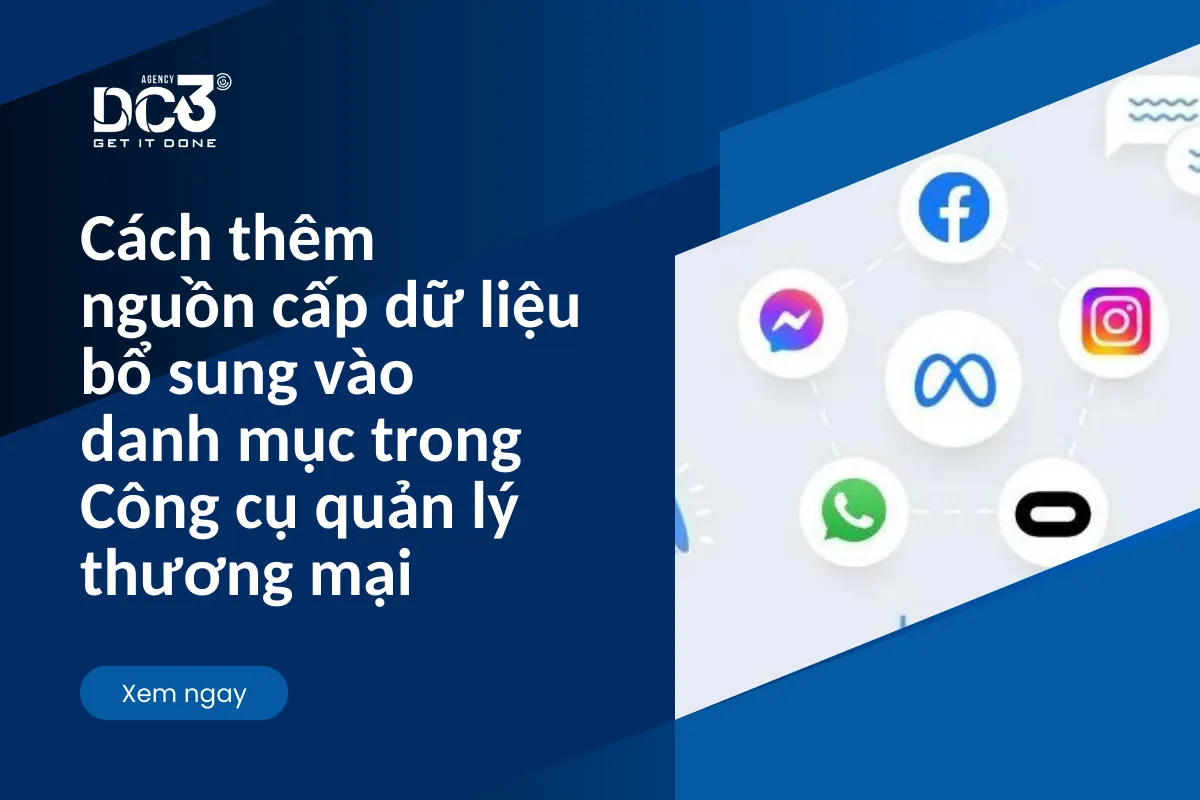 Thêm nguồn cấp dữ liệu bổ sung vào danh mục trong Công cụ quản lý thương mại