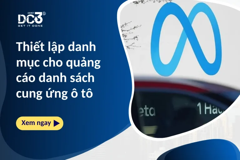 Thiết lập danh mục cho quảng cáo danh sách cung ứng ô tô