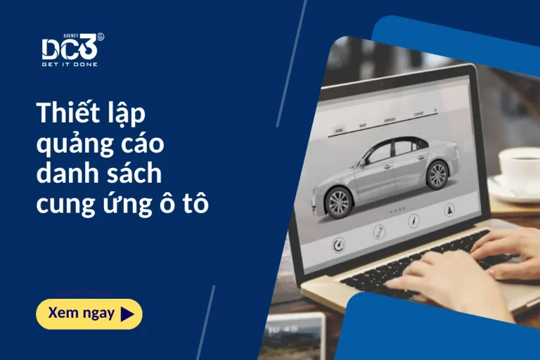 Thiết lập quảng cáo danh sách cung ứng ô tô