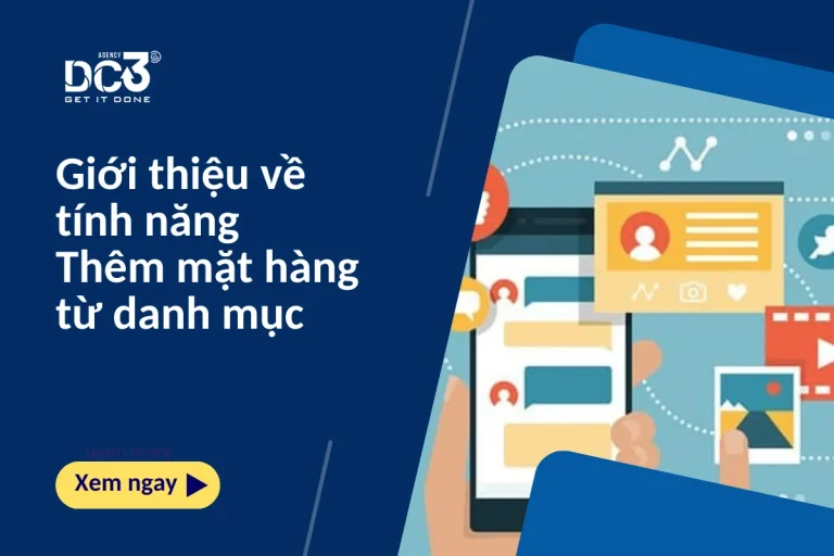 Giới thiệu về tính năng Thêm mặt hàng từ danh mục