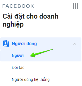Sếp vào mục Cài đặt cho doanh nghiệp -> Người dùng -> Người