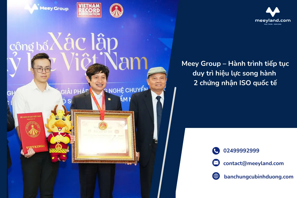 Với sự cải tiến liên tục theo tiêu chuẩn quốc tế, Meey Group đã đạt được nhiều thành tựu nổi bật trong lĩnh vực công nghệ bất động sản