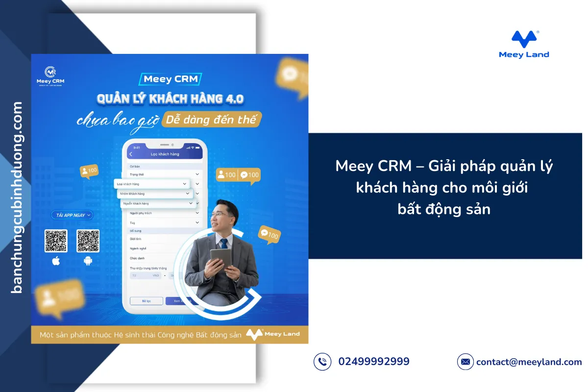 Meey CRM là một phần mềm quản lý khách hàng chuyên biệt cho các nhà môi giới bất động sản.