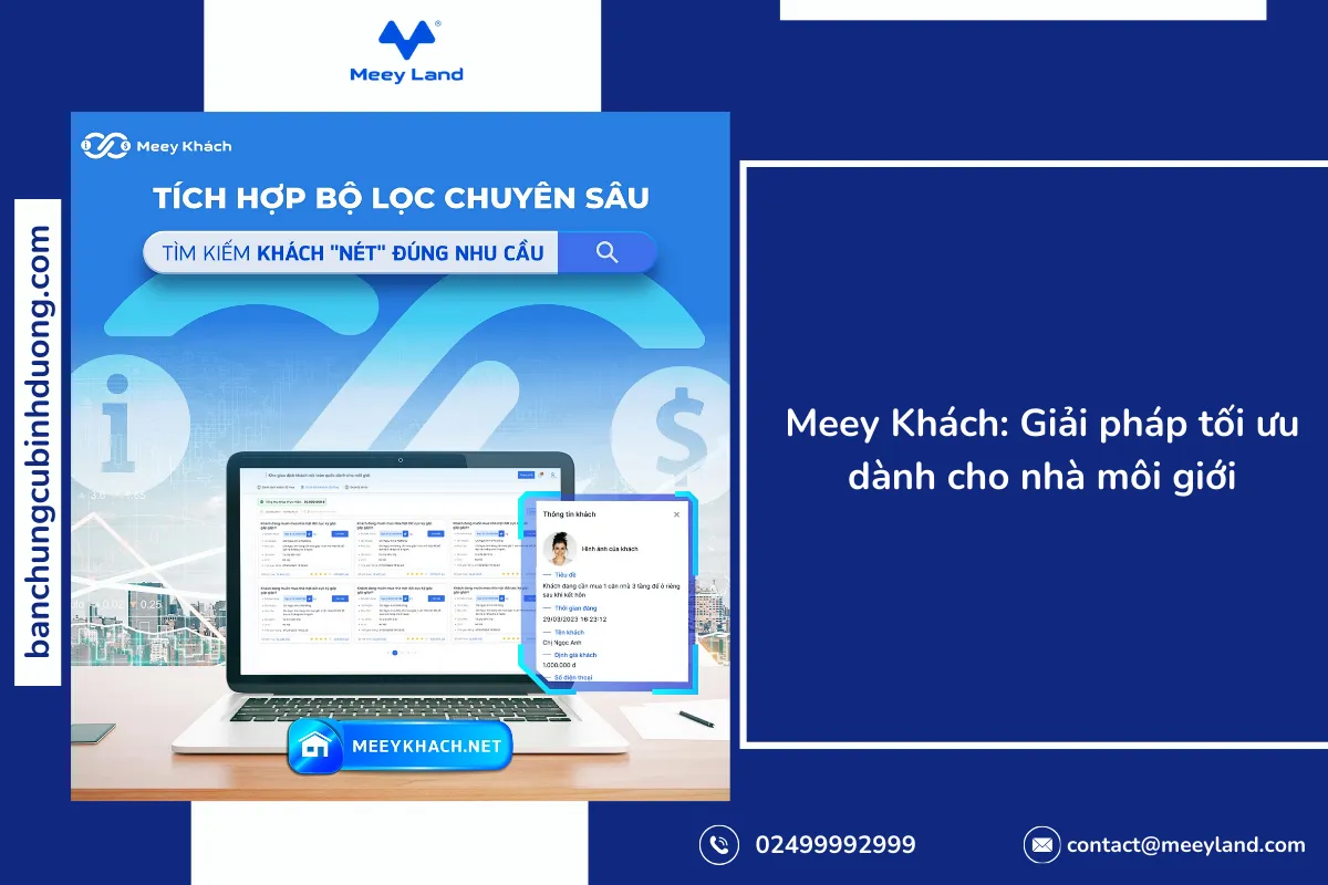 Meey Khách không chỉ hỗ trợ nhà môi giới trong việc tìm kiếm khách hàng mà còn tối ưu hóa quy trình quản lý, giao dịch và phân tích thị trường.