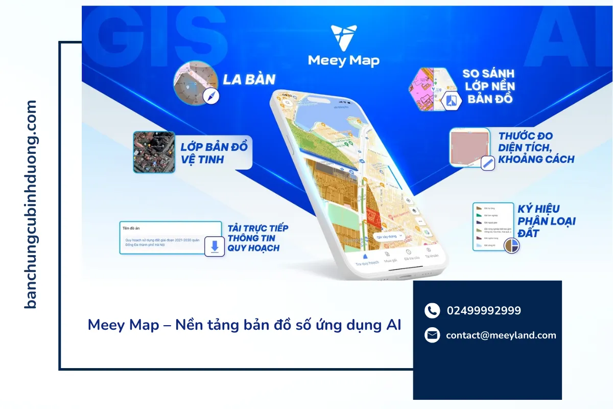 Meey Map là sản phẩm nổi bật của Meey Group, được phát triển để giải quyết các vấn đề liên quan đến việc tra cứu thông tin quy hoạch đất đai.