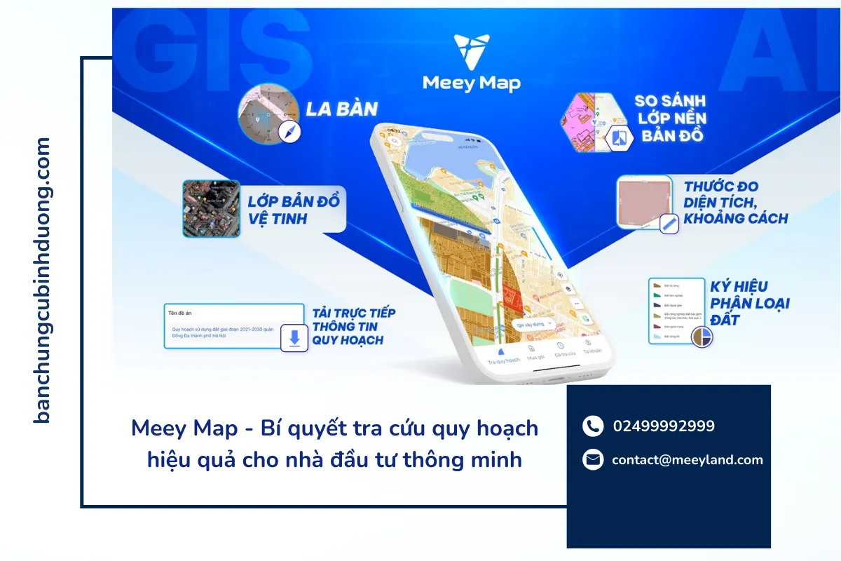 Một trong những tính năng độc đáo của Meey Map là khả năng so sánh trực quan giữa bản đồ vệ tinh và bản đồ quy hoạch