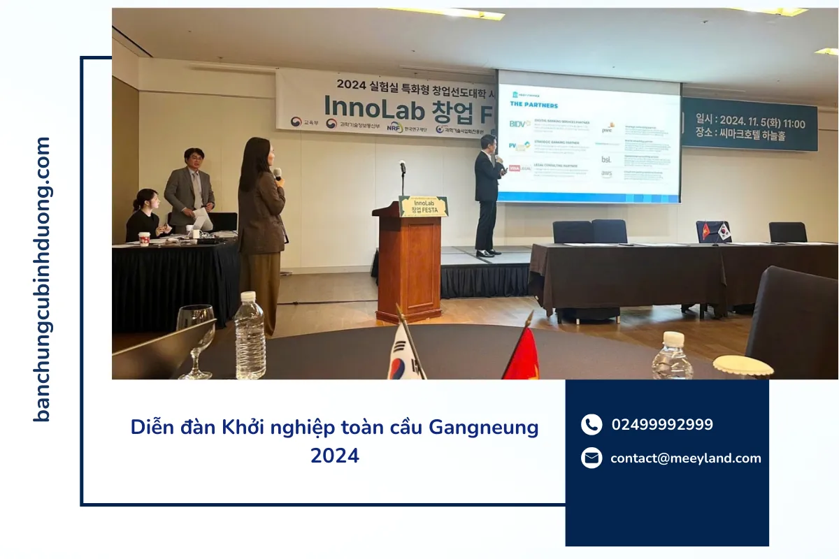 Diễn đàn Khởi nghiệp toàn cầu Gangneung 2024 là một sự kiện quy mô lớn, quy tụ các doanh nghiệp khởi nghiệp hàng đầu từ khắp nơi trên thế giới, đặc biệt là trong khu vực châu Á.