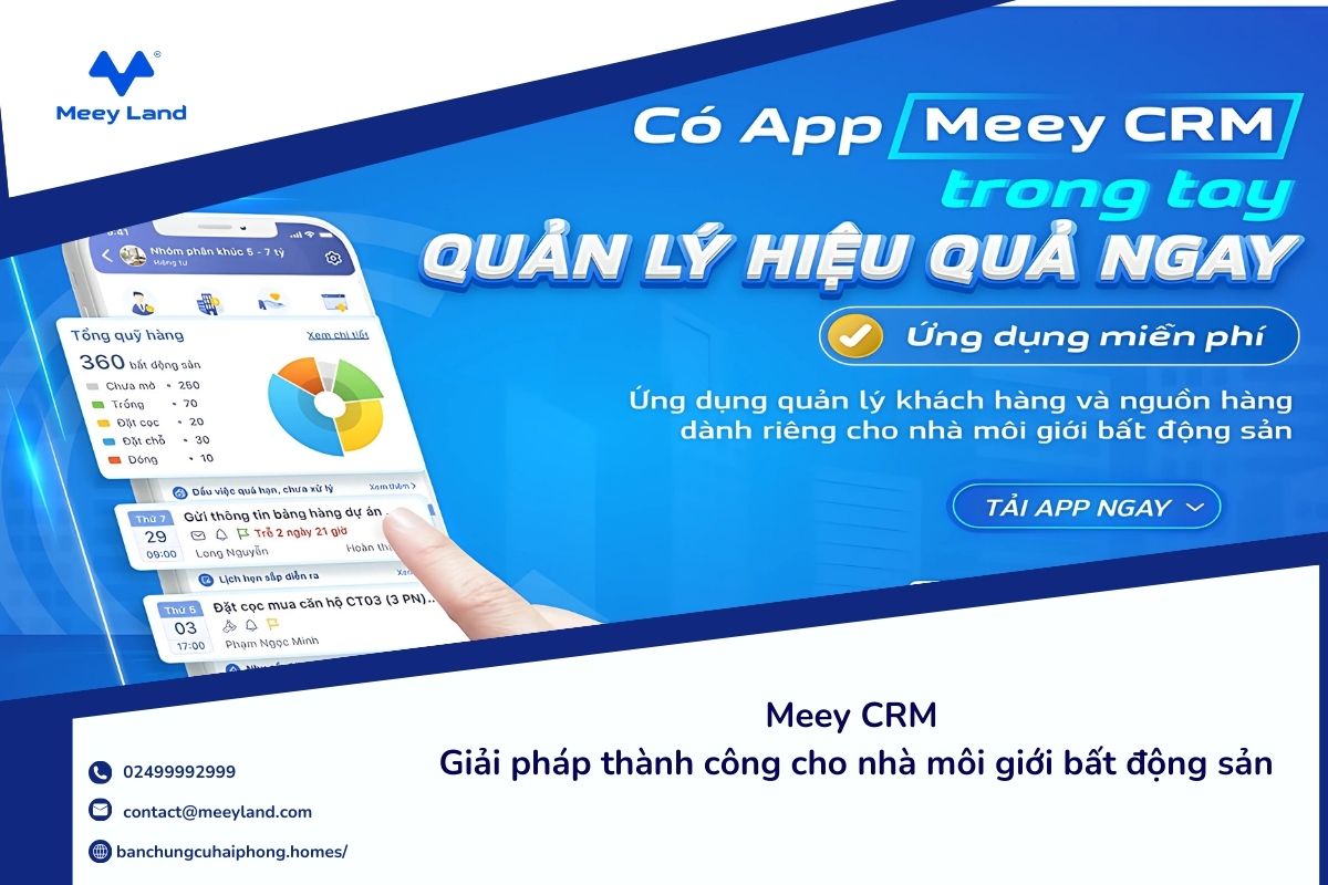 Không chỉ giúp các nhà môi giới nâng cao hiệu quả cá nhân, Meey CRM còn giúp toàn bộ doanh nghiệp bất động sản chuyển đổi số hóa trong quản lý và điều hành. Meey CRM hỗ trợ từ khâu quản lý đội ngũ nhân viên, đến theo dõi và đánh giá hiệu suất làm việc của từng thành viên.
