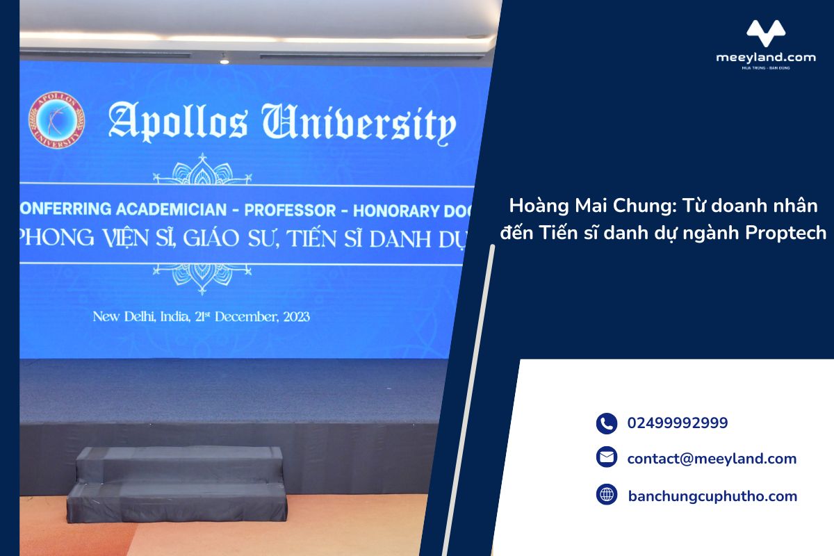 Chủ tịch Meey Group Hoàng Mai Chung được trao bằng Tiến sĩ danh dự
