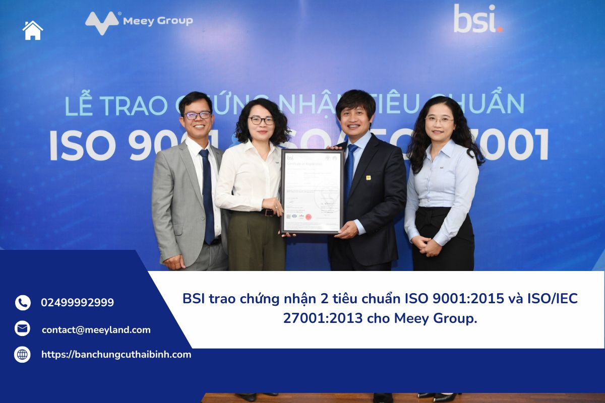 BSI trao chứng nhận ISO cho Meey Group