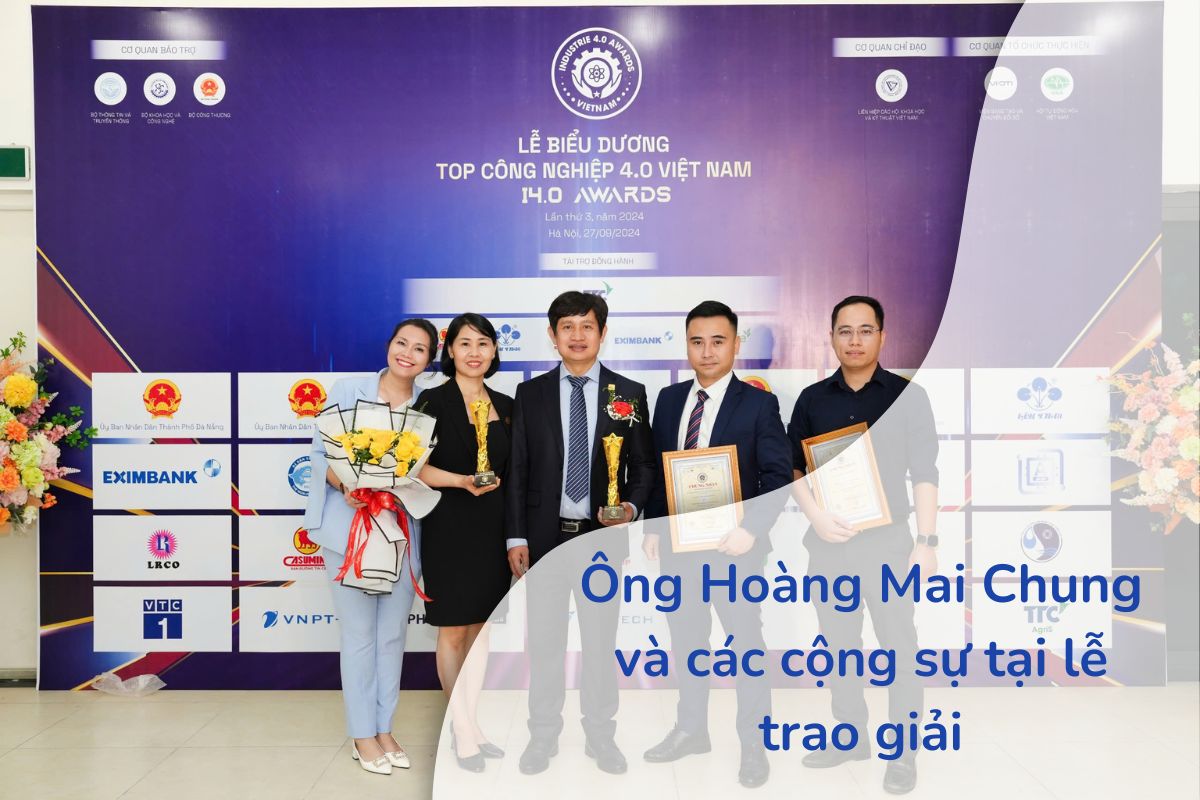 Chủ tịch Hoàng Mai chung tại lễ trao giải