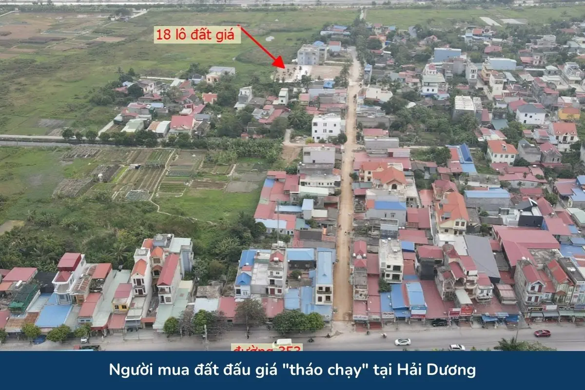 Người mua đất đấu giá tháo chạy tại Hải Dương