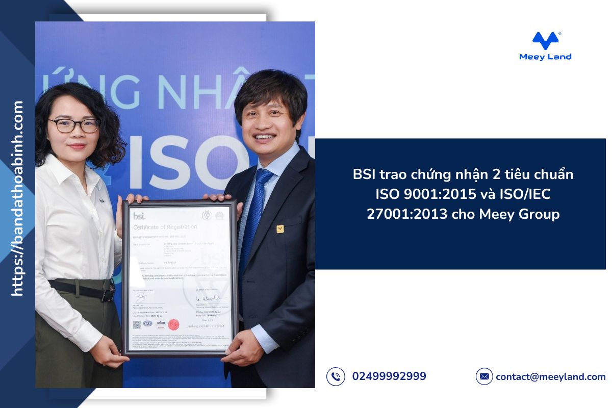 Chủ tịch Hoàng Mai Chung nhận chứng nhận ISO