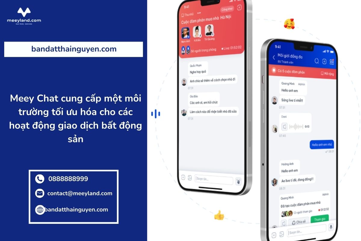 meey chat công cụ dành riêng cho bất động sản