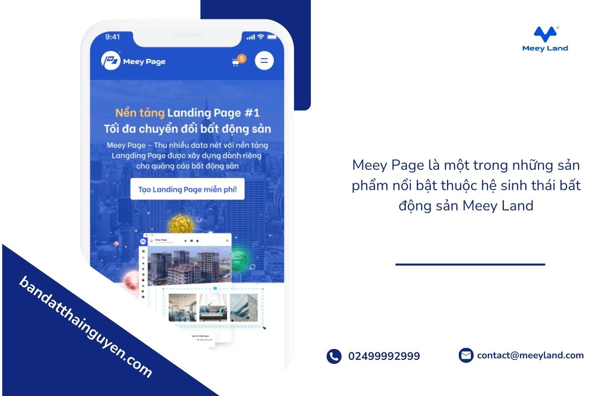 Meey Page - Công cụ tạo Landing Page trong bất động sản