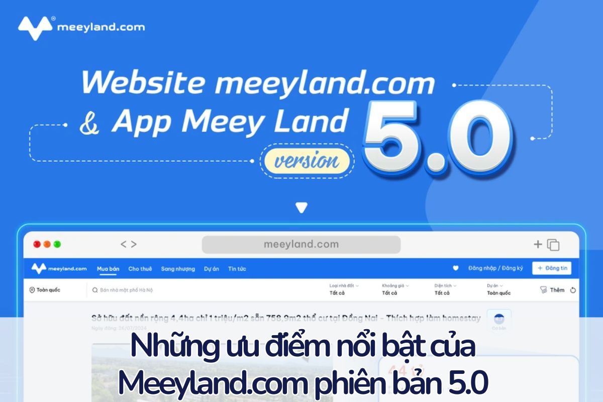 Meeyland.com bản mới: Cách mạng trong giao dịch bất động sản