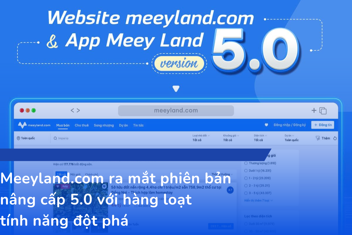 Meeyland.com ra mắt phiên bản nâng cấp 5.0 với hàng loạt tính năng đột phá