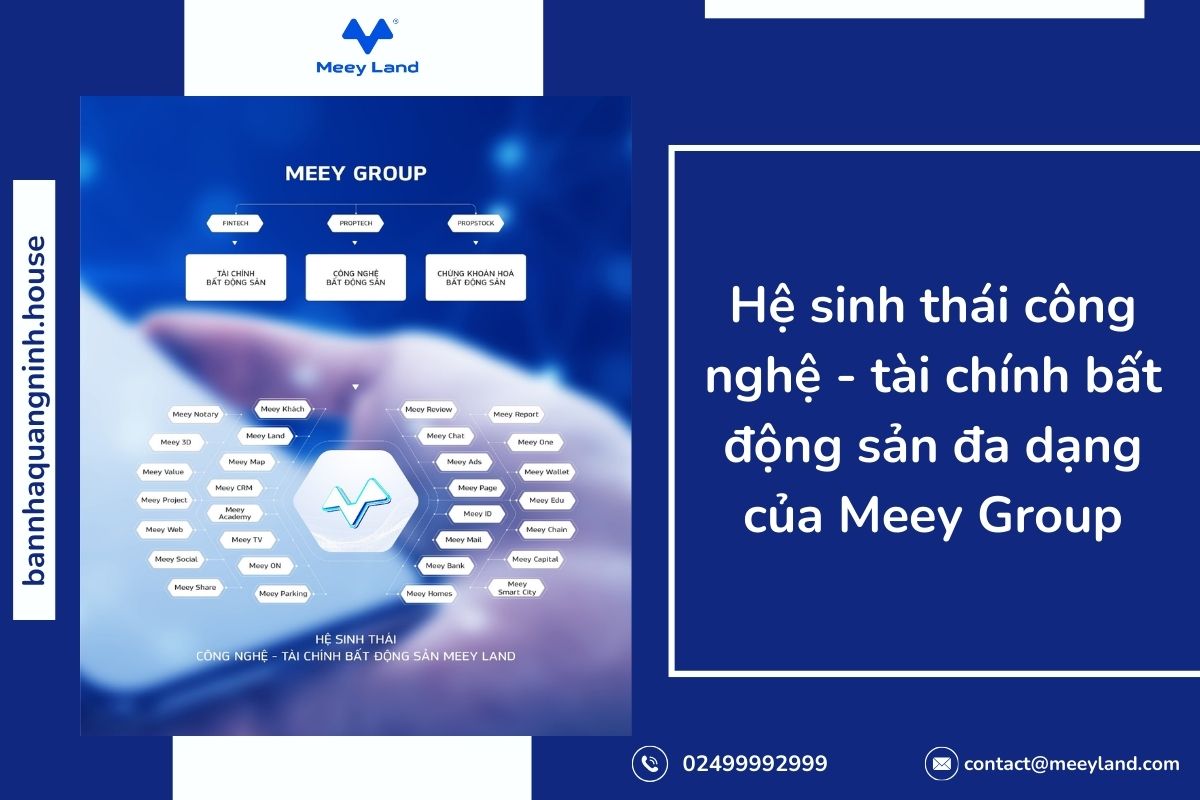 Hệ sinh thái công nghệ - tài chính bất động sản đa dạng của Meey Group